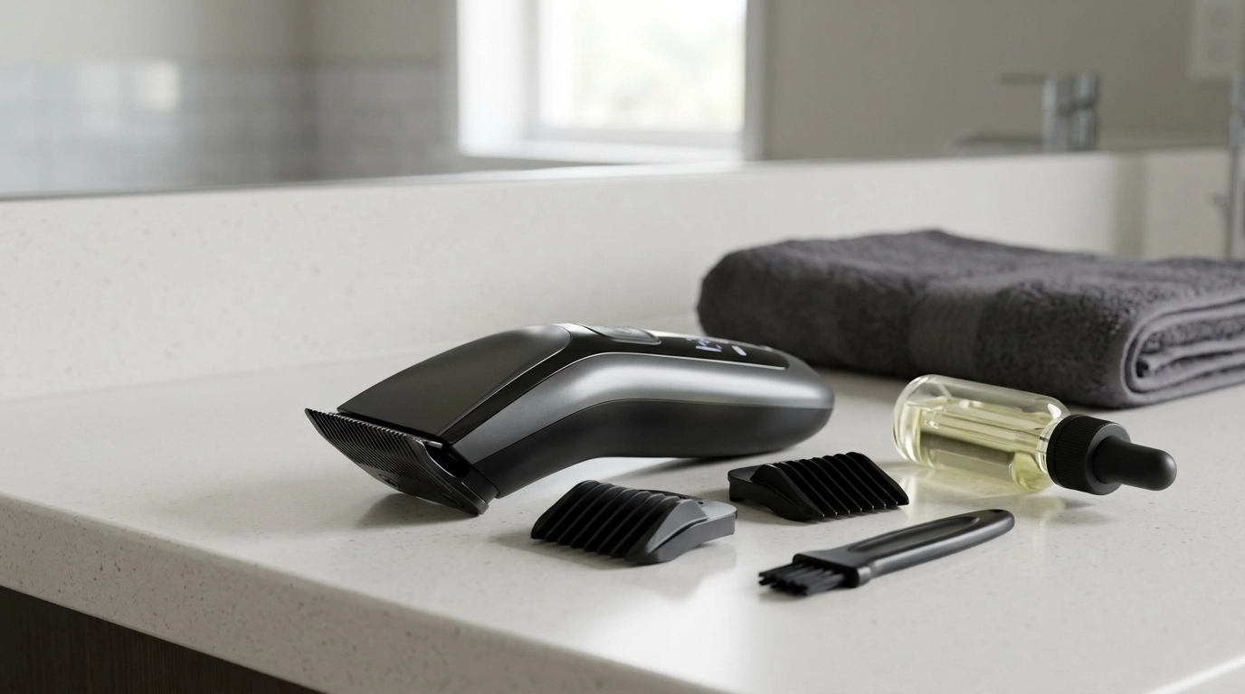 Men’s Hair Clipper with DLC Blades & LED Power Display