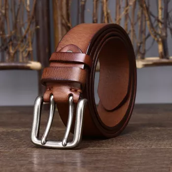 Double Pin Genuine Leather Belt: Fit, Style & Care