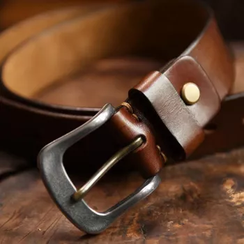 Vintage Steel Buckle Cowboy Belt: Genuine Leather Guide